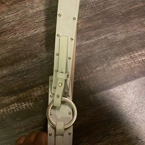 Vince Camuto Cream Belt with Gold Studs - Picture 3 of 3